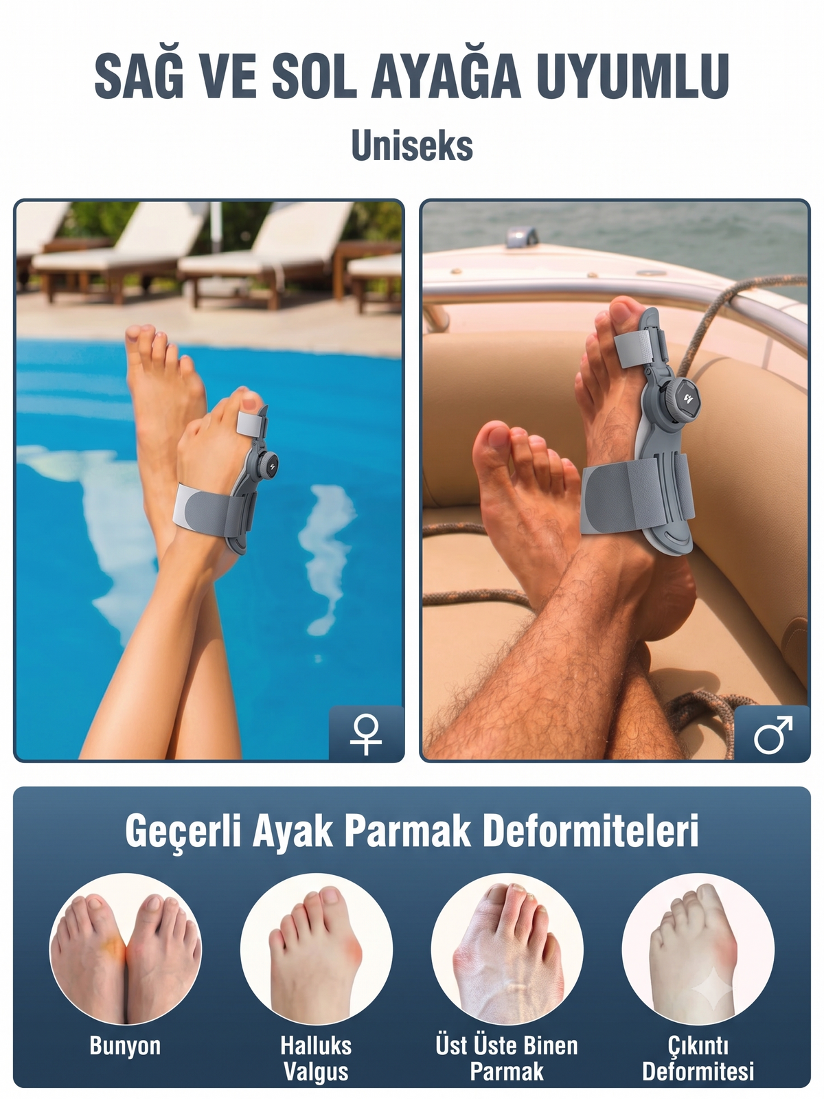 Halluxe · Ayarlanabilir Başparmak & Bunyon Desteği